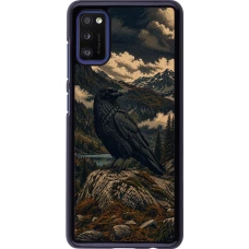 Coque Samsung Galaxy A41 - Linocut Grand Corbeau
