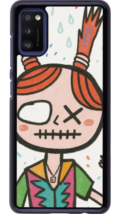 Samsung Galaxy A41 Case Hülle - Little Girl Sketch
