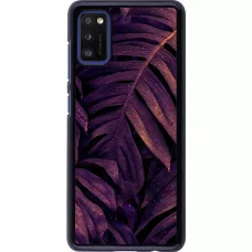 Samsung Galaxy A41 Case Hülle - Purple Light Leaves