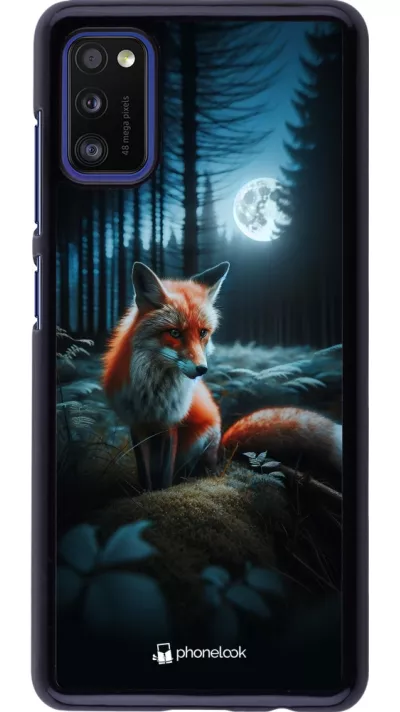 Coque Samsung Galaxy A41 - Renard lune forêt