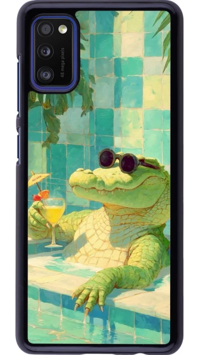 Coque Samsung Galaxy A41 - Crocodile in the swimming pool Summer 2026