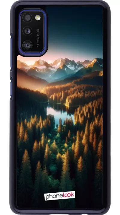 Coque Samsung Galaxy A41 - Sunset Forest Lake
