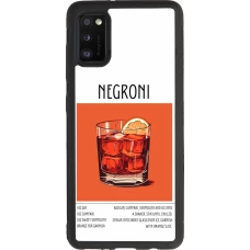 Samsung Galaxy A41 Case Hülle - Silikon schwarz Cocktail Rezept Negroni