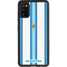 Coque Samsung Galaxy A41 - Silicone rigide noir Maillot de football Argentine 2026 personnalisable