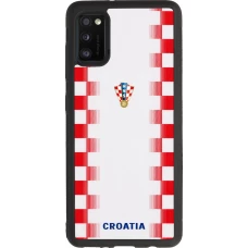 Samsung Galaxy A41 Case Hülle - Silikon schwarz Kroatien 2026 personalisierbares Fussballtrikot