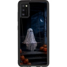 Samsung Galaxy A41 Case Hülle - Silikon schwarz Halloween 2026 Ghost on a swing