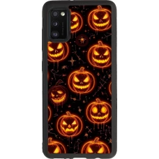Samsung Galaxy A41 Case Hülle - Silikon schwarz Halloween 2026 Pattern Pumpkins
