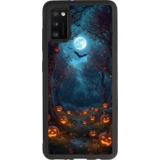 Samsung Galaxy A41 Case Hülle - Silikon schwarz Halloween 2026 Road of Pumpkins