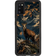 Coque Samsung Galaxy A41 - Silicone rigide noir Linocut Chamois