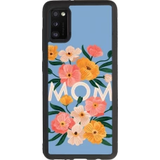 Samsung Galaxy A41 Case Hülle - Silikon schwarz Mom 2026 Flowers