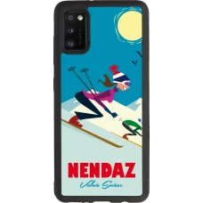 Coque Samsung Galaxy A41 - Silicone rigide noir Nendaz Ski Downhill