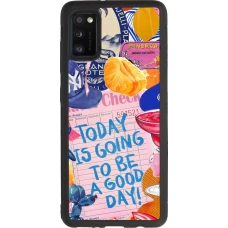 Coque Samsung Galaxy A41 - Silicone rigide noir Preppy Today is Going to be a good day