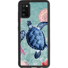 Coque Samsung Galaxy A41 - Silicone rigide noir Preppy Turtle