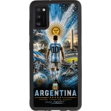 Coque Samsung Galaxy A41 - Silicone rigide noir Football Argentine splash 2026