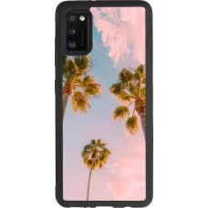 Samsung Galaxy A41 Case Hülle - Silikon schwarz Summer 2025 Palmiers