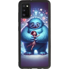 Coque Samsung Galaxy A41 - Silicone rigide noir Valentine 2024 Fluffy Love