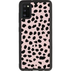Samsung Galaxy A41 Case Hülle - Silikon schwarz Wild Leopard Pink