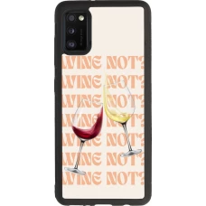 Samsung Galaxy A41 Case Hülle - Silikon schwarz Wine not