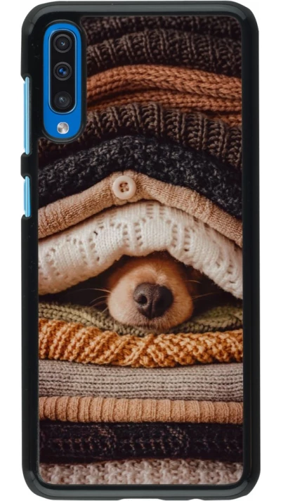 Coque Samsung Galaxy A50 - Autumn 26 Dog under the covers