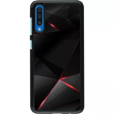 Coque Samsung Galaxy A50 - Black Red Lines