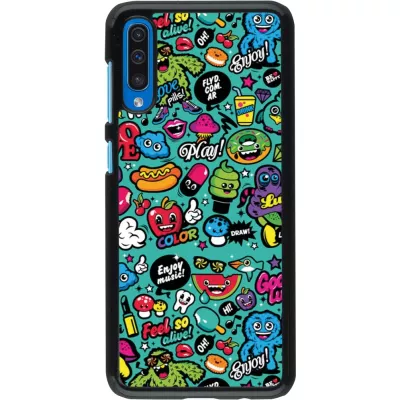 Samsung Galaxy A50 Case Hülle - Cartoons old school