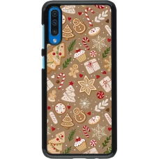 Samsung Galaxy A50 Case Hülle - Christmas 25 Pattern Ginger Cookie