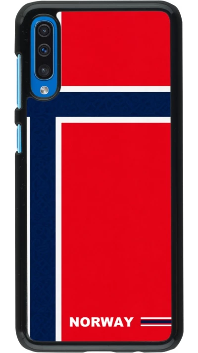 Samsung Galaxy A50 Case Hülle - Norwegen 2026 personalisierbares Fussballtrikot