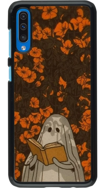 Samsung Galaxy A50 Case Hülle - Halloween 2026 Ghost reading