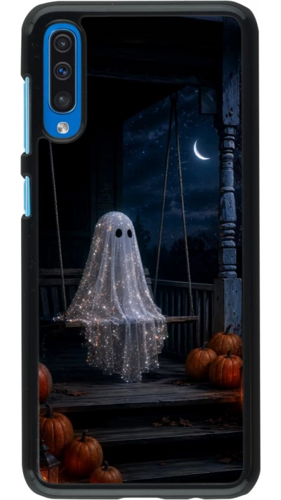 Samsung Galaxy A50 Case Hülle - Halloween 2026 Ghost on a swing