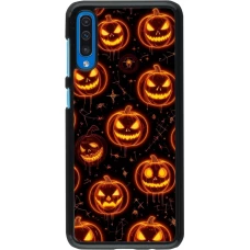 Samsung Galaxy A50 Case Hülle - Halloween 2026 Pattern Pumpkins