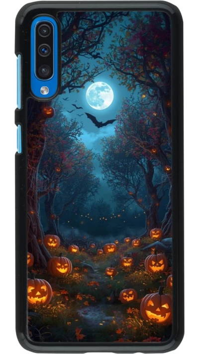 Samsung Galaxy A50 Case Hülle - Halloween 2026 Road of Pumpkins
