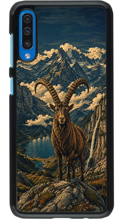 Coque Samsung Galaxy A50 - Linocut Bouquetin