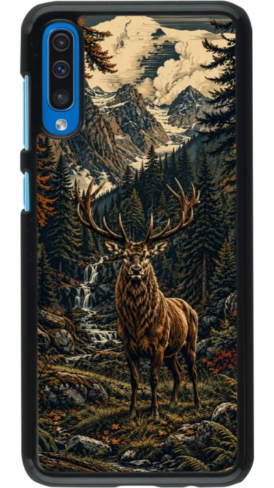Coque Samsung Galaxy A50 - Linocut Cerf