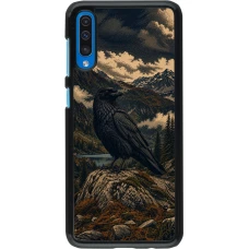 Coque Samsung Galaxy A50 - Linocut Grand Corbeau
