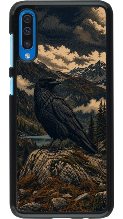 Coque Samsung Galaxy A50 - Linocut Grand Corbeau
