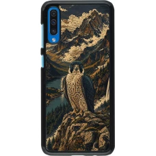 Samsung Galaxy A50 Case Hülle - Linocut Wanderfalke