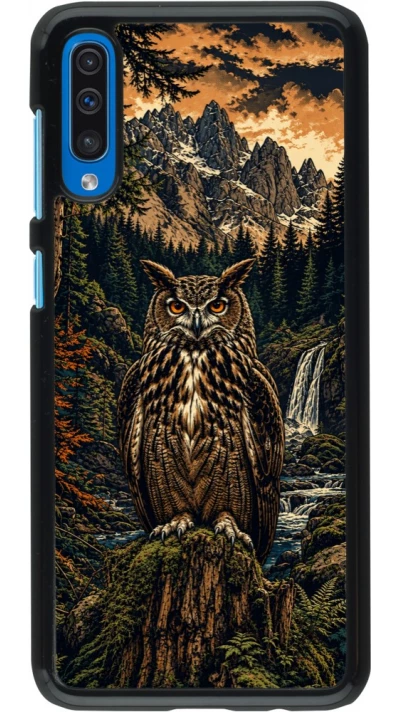 Coque Samsung Galaxy A50 - Linocut Grand-Duc