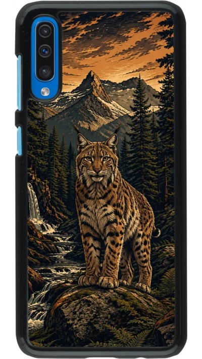 Coque Samsung Galaxy A50 - Linocut Lynx