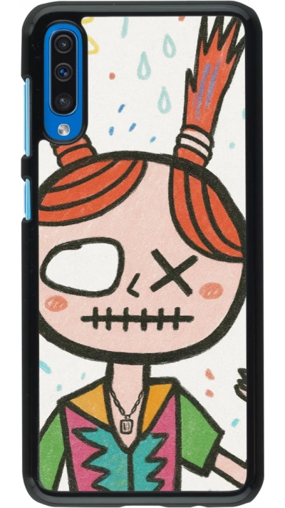 Samsung Galaxy A50 Case Hülle - Little Girl Sketch