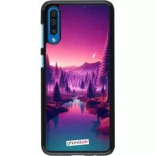 Samsung Galaxy A50 Case Hülle - Lila-rosa Landschaft