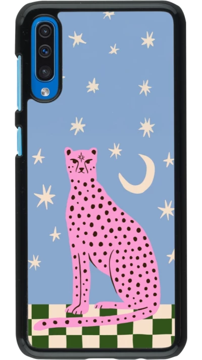 Samsung Galaxy A50 Case Hülle - Pink leopard with stars 2026