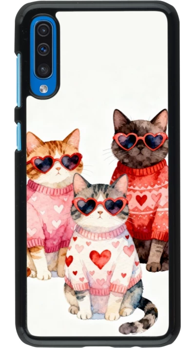 Samsung Galaxy A50 Case Hülle - Saint Valentines Day 26 Cat Love