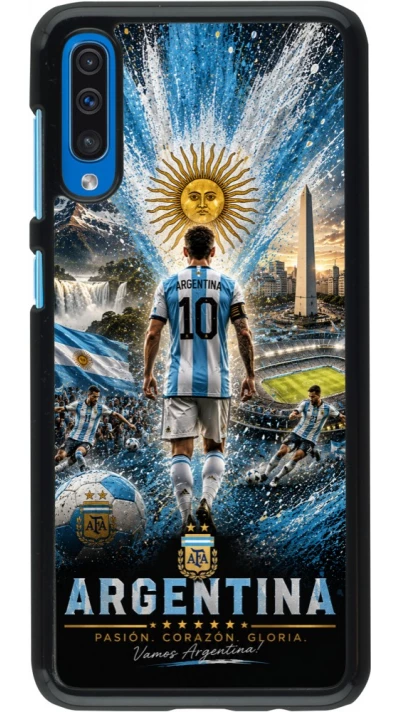 Samsung Galaxy A50 Case Hülle - Fussball Argentinien splash 2026