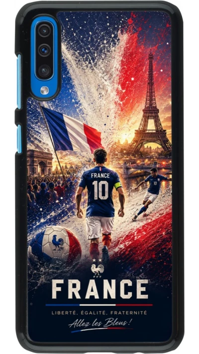 Samsung Galaxy A50 Case Hülle - Fussball Frankreich splash 2026