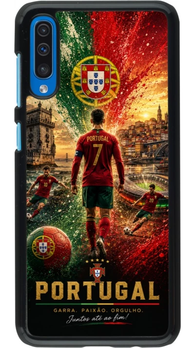 Samsung Galaxy A50 Case Hülle - Fussball Portugal splash 2026