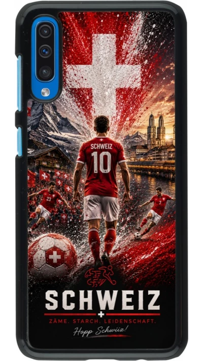 Samsung Galaxy A50 Case Hülle - Fussball Schweiz splash 2026