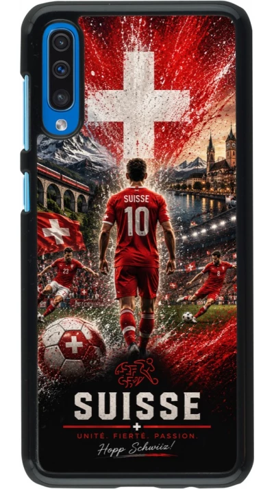 Samsung Galaxy A50 Case Hülle - Fussball Suisse splash 2026