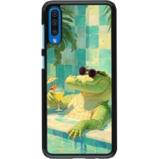 Coque Samsung Galaxy A50 - Crocodile in the swimming pool Summer 2026