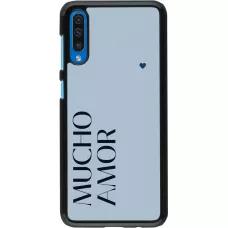 Samsung Galaxy A50 Case Hülle - Valentine 2024 mucho amor azul