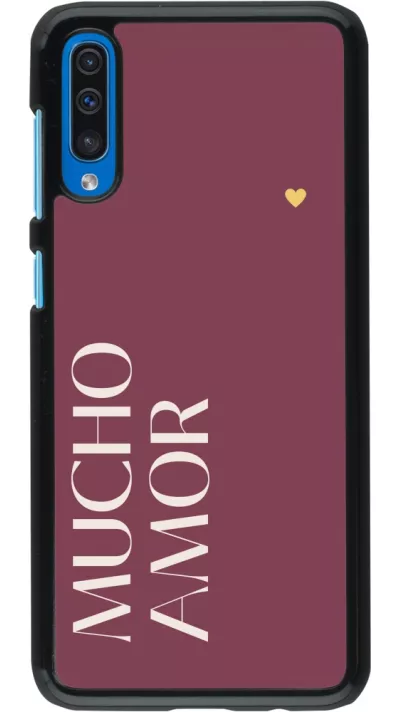 Samsung Galaxy A50 Case Hülle - Valentine 2024 mucho amor rosado